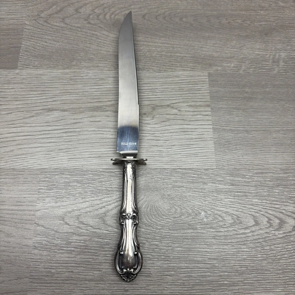 Vintage Lot Of 3 Sterling Silver Handle Silverware. Steak Knife, Carving Fork